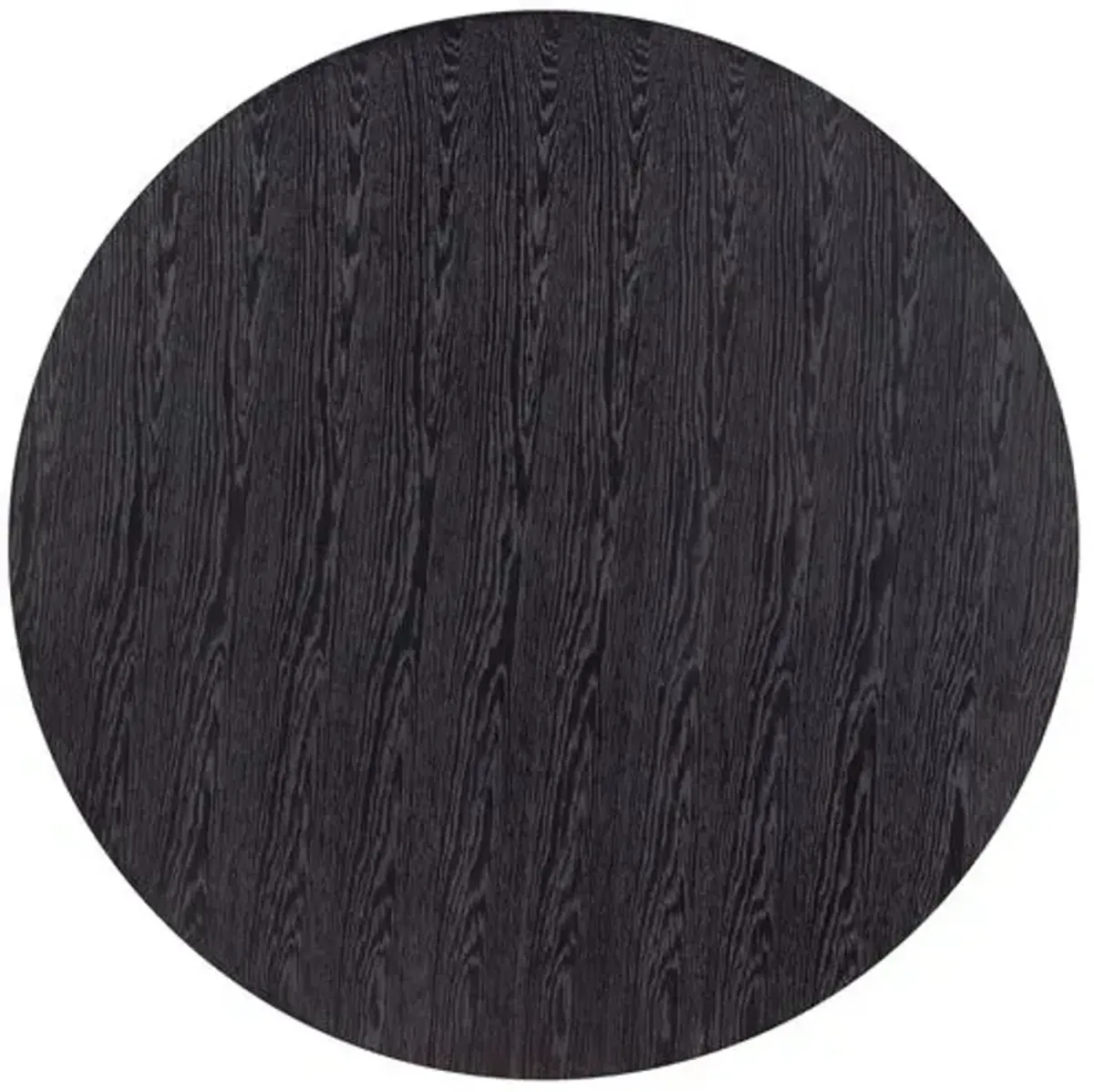 Everett Round Dining Table - Cerused Black