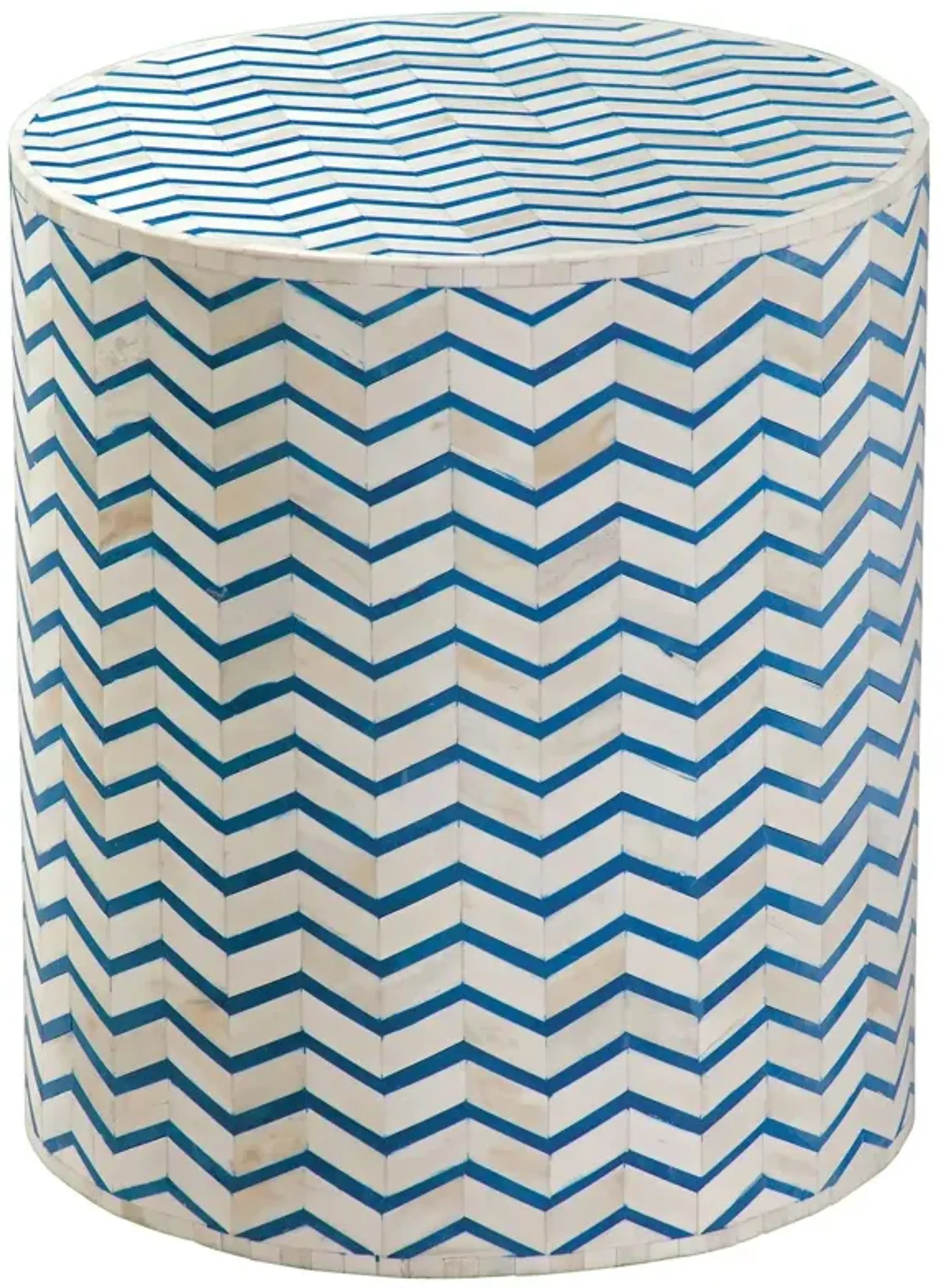 Marlow Bone Inlay Accent Table Ivoryblue 16lx18hx16wx16d In One Kings ...