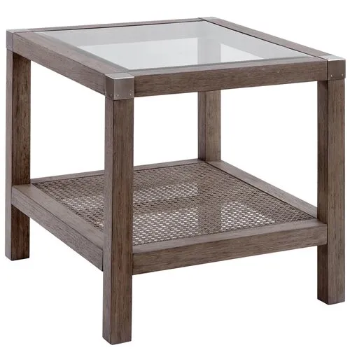 Sterling End Table - Driftwood Grey - Brown