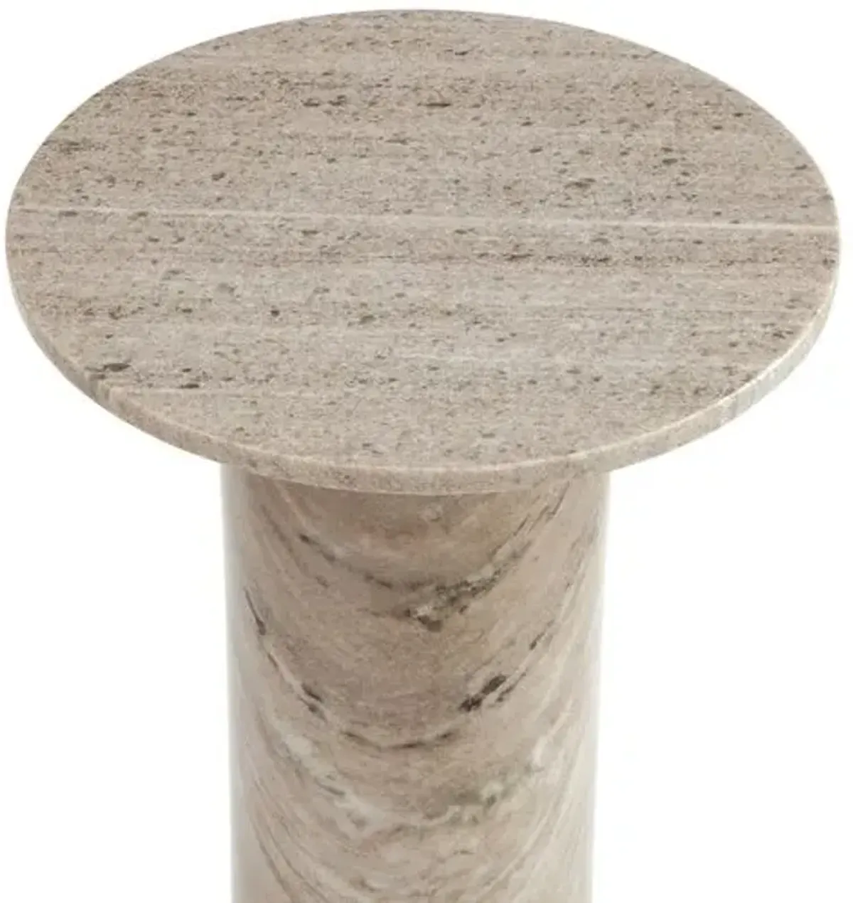 Dorian Accent Table - Gray Marble - 14Lx22Hx14Wx14D in