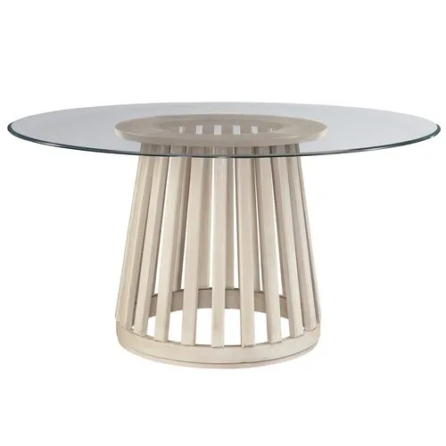 Somerset Round Glass Dining Table