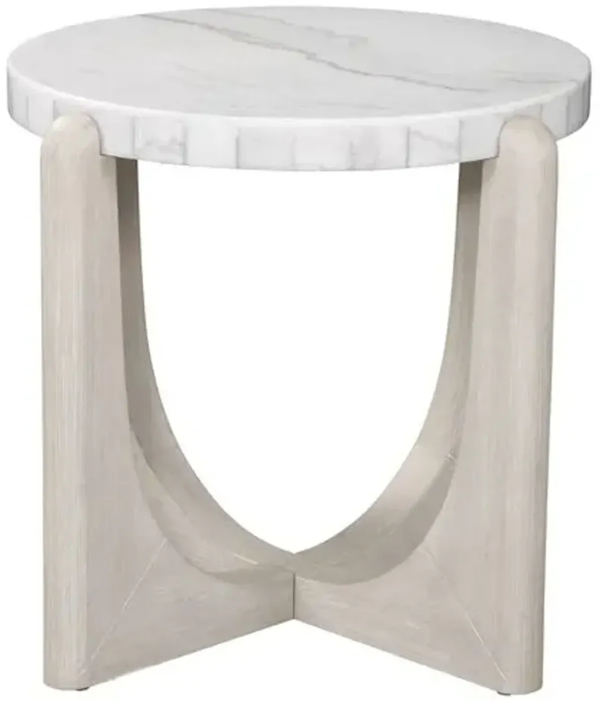 Holden End Table - Driftwood/White Marble