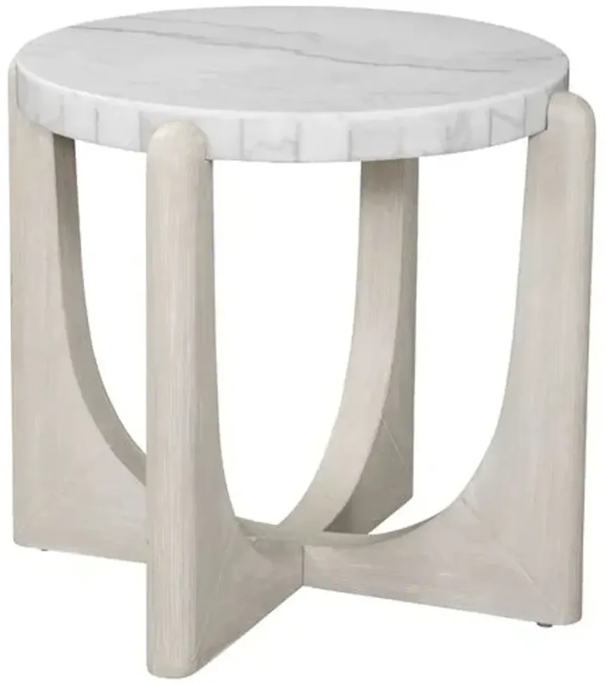 Holden End Table - Driftwood/White Marble