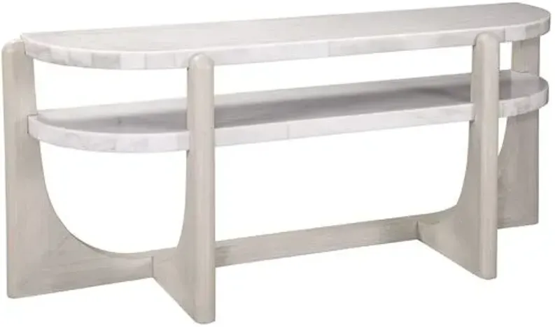 Holden Console Table - Driftwood/White Marble