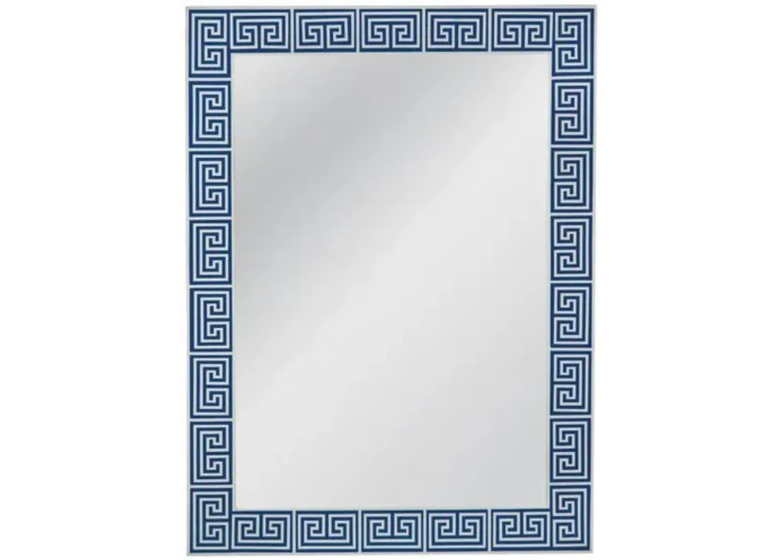 Leland Bone Inlay Wall Mirror - Blue/Ivory