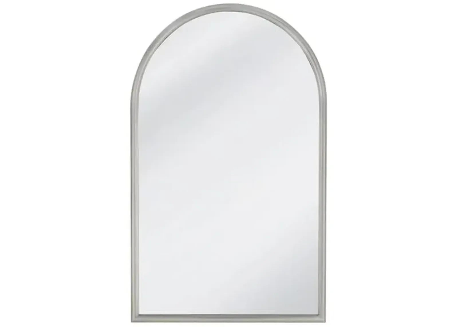 Saffron Leaner Arched Floor Mirror - Silver Leaf