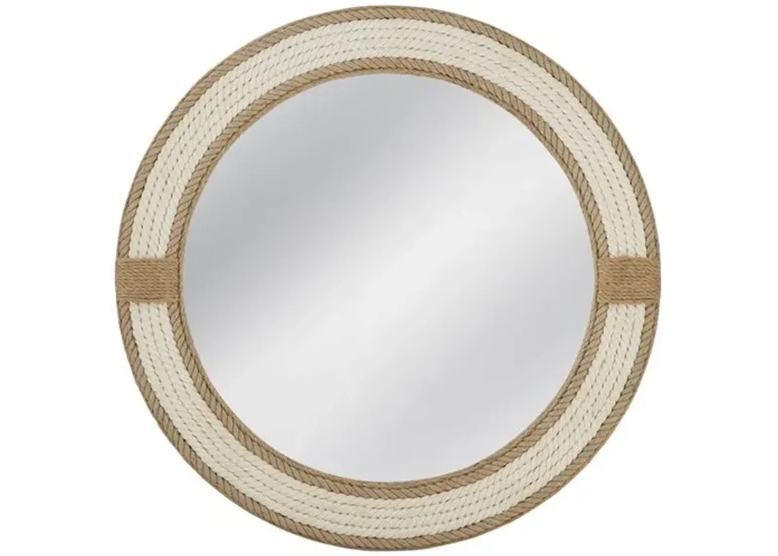 Carmine Rope Wall Mirror - Natural/White