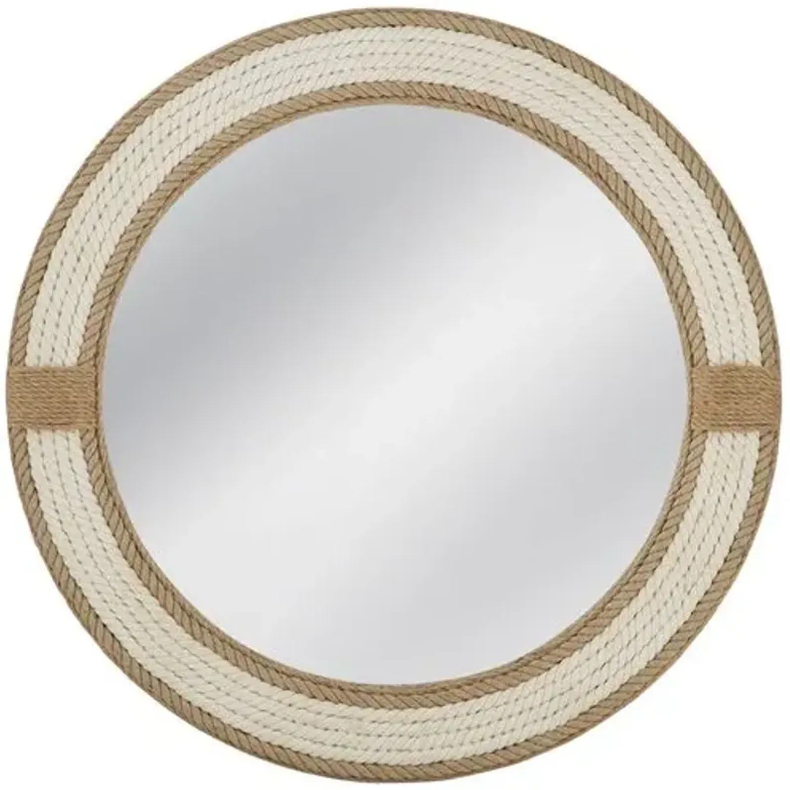 Carmine Rope Wall Mirror - Natural/White