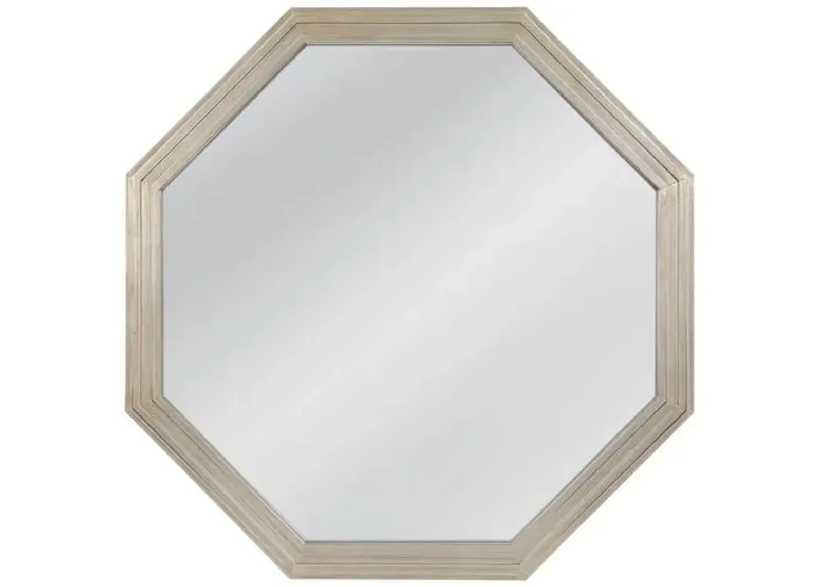 Bexar Large Octagon Wall Mirror - Plated Silver