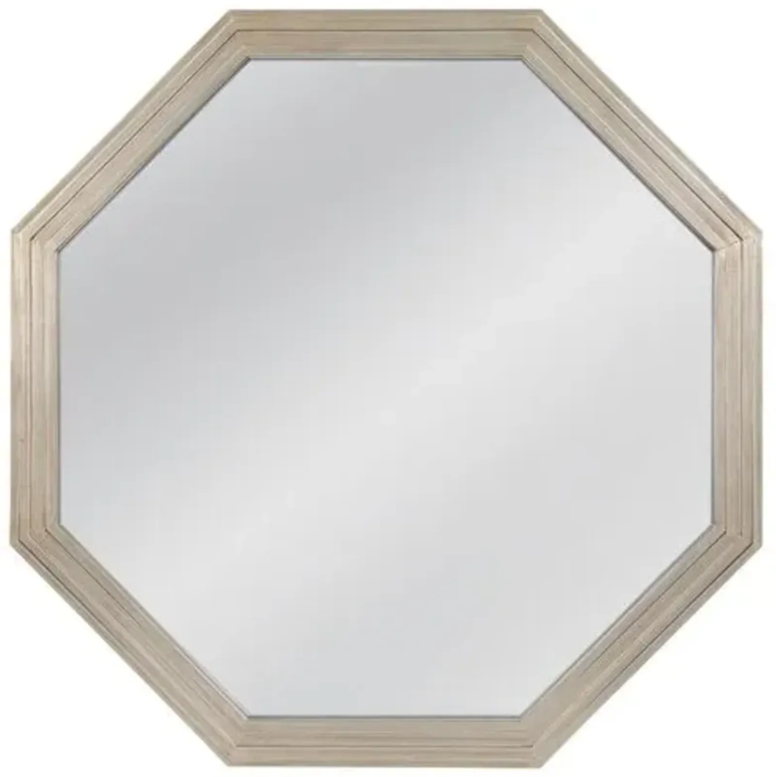 Bexar Large Octagon Wall Mirror - Plated Silver