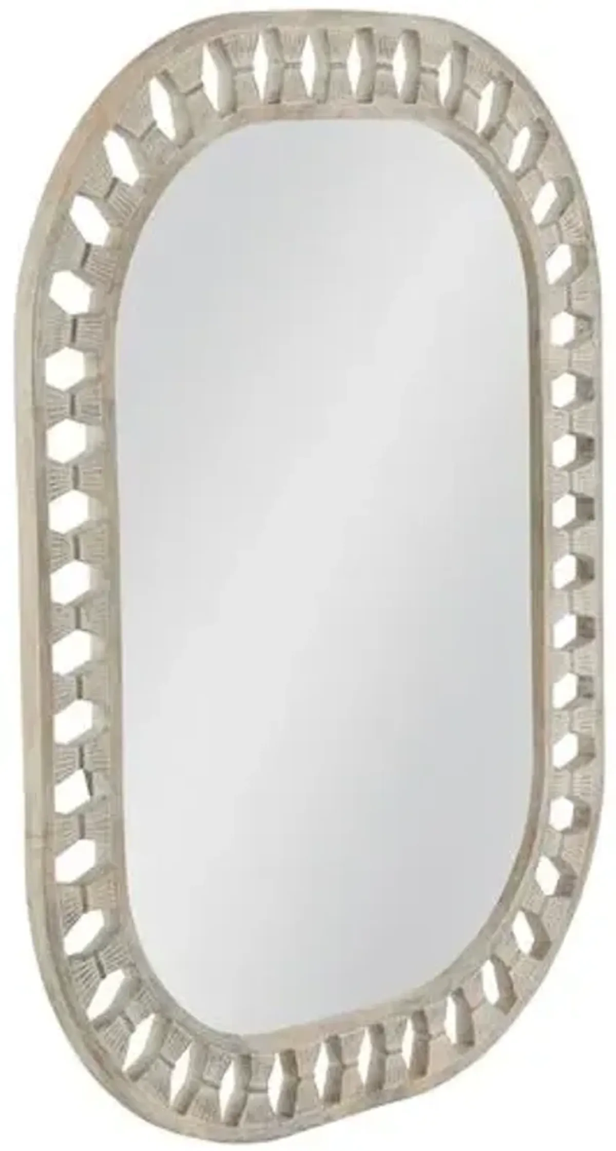 Calais Wall Mirror - Weathered White