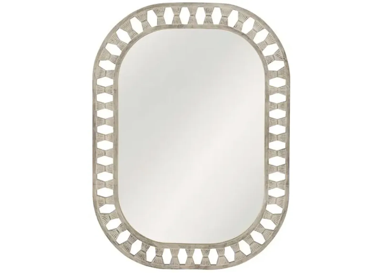 Calais Wall Mirror - Weathered White