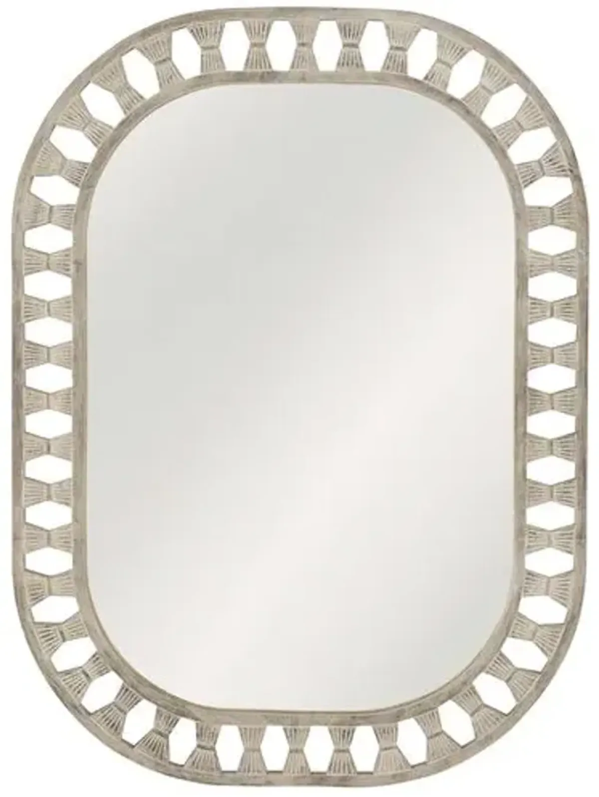 Calais Wall Mirror - Weathered White