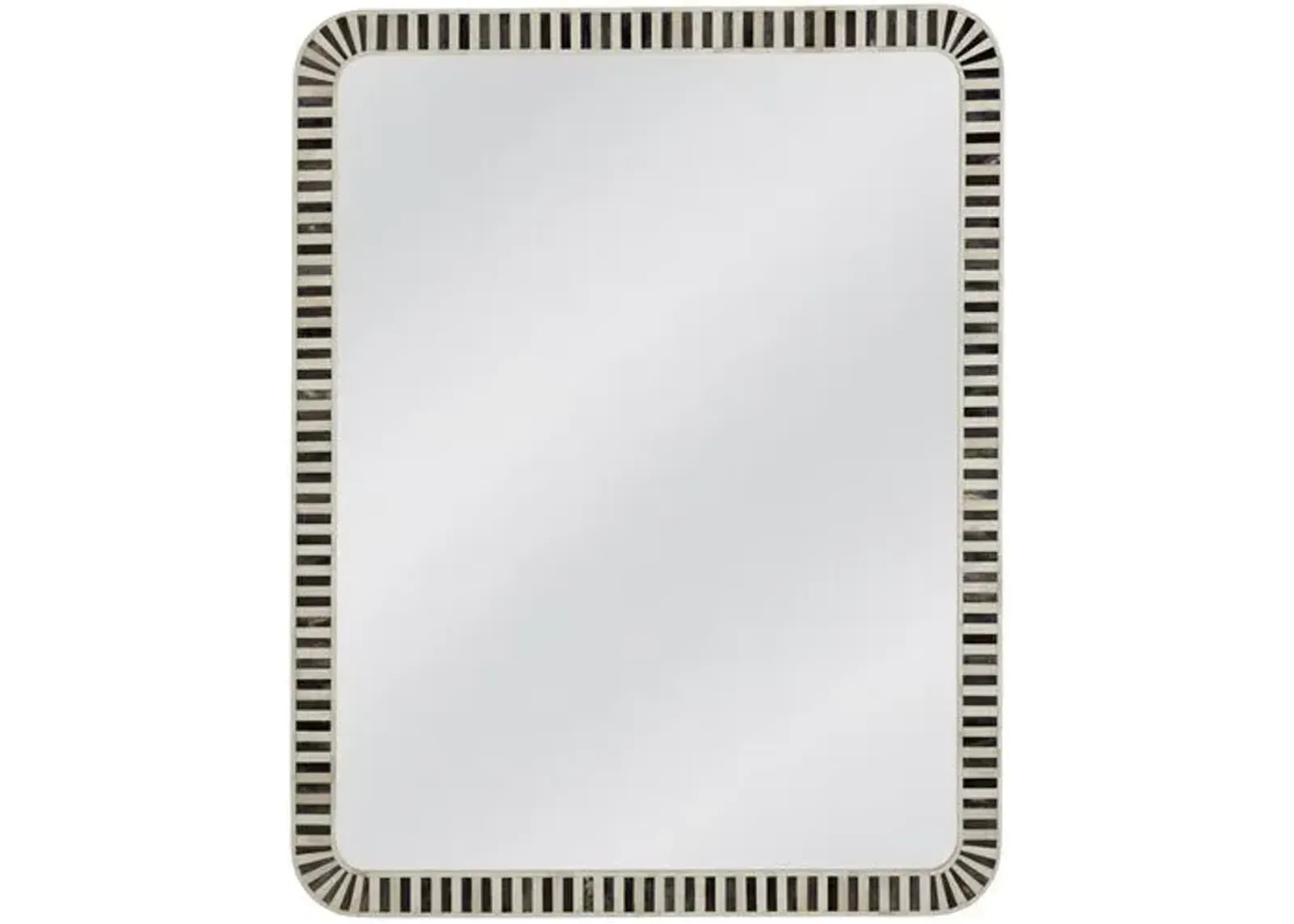 Dresden Bone Inlay Wall Mirror - Black/Cream