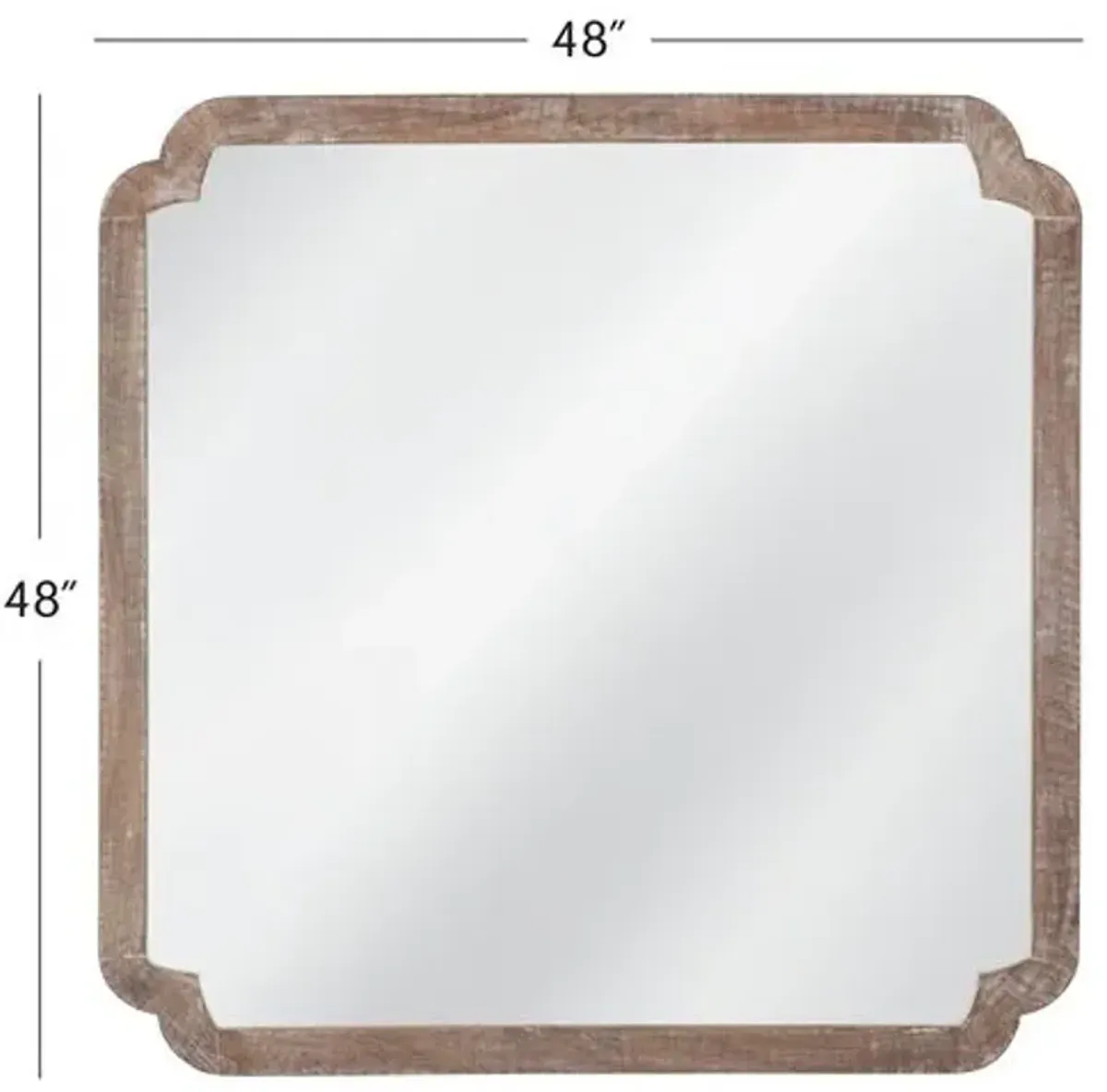 Caspian Wall Mirror - Brown