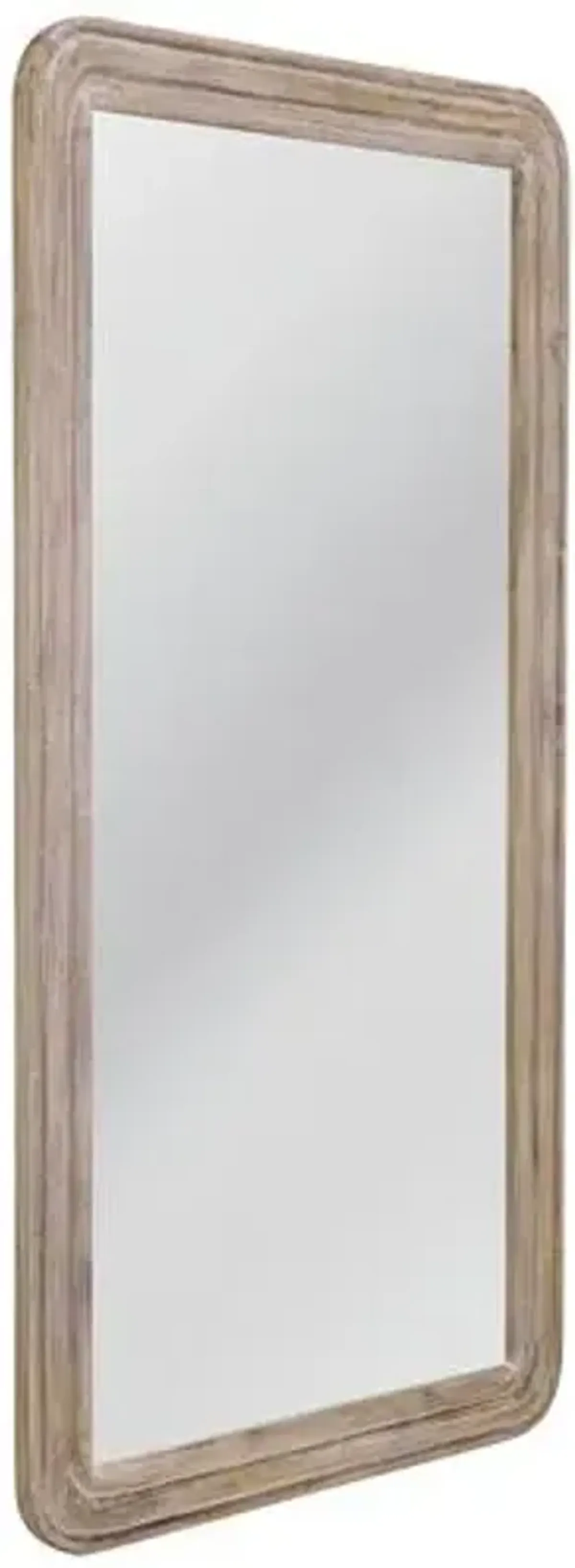 Laramie Floor Mirror - Natural - White