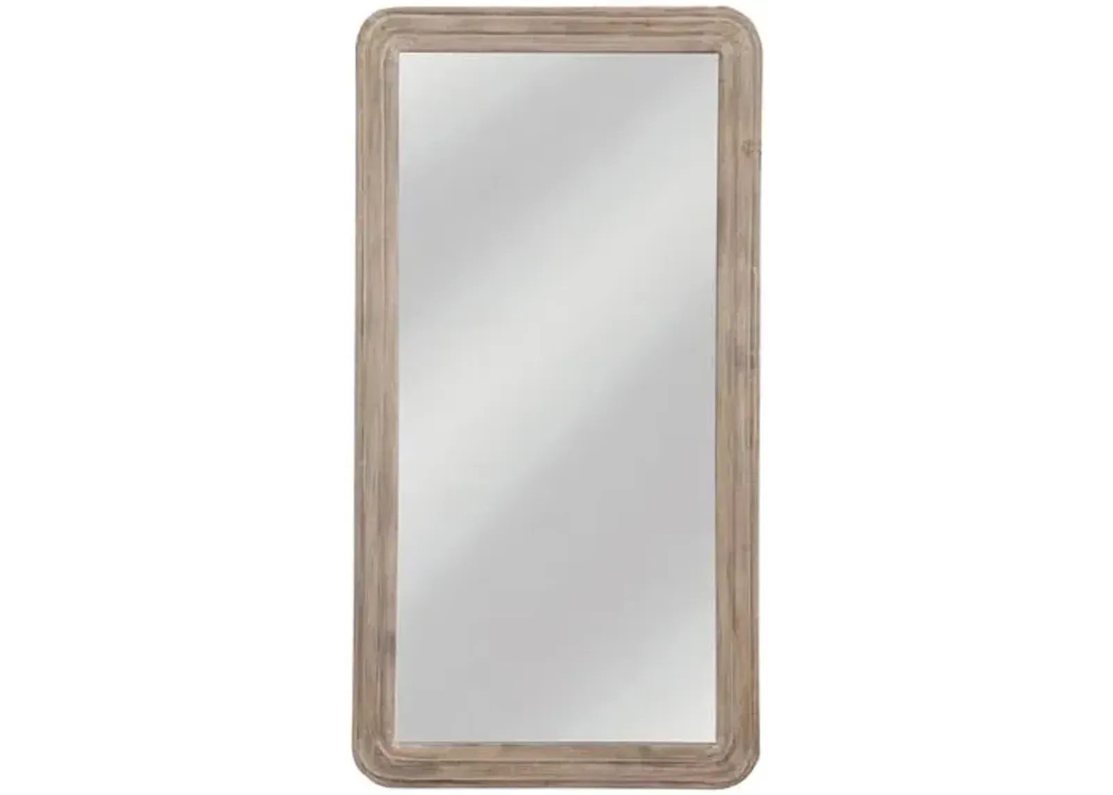 Laramie Floor Mirror - Natural - White