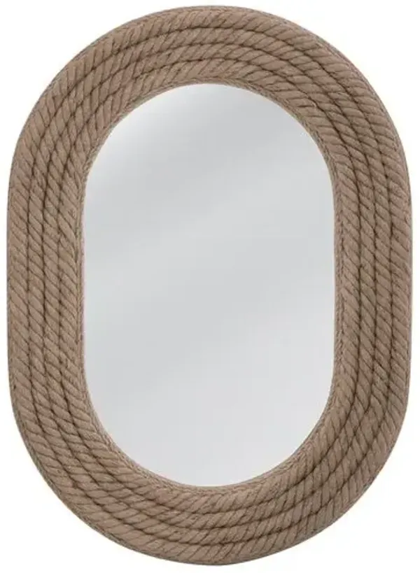 Hastings Oval Rope Wall Mirror - Natural