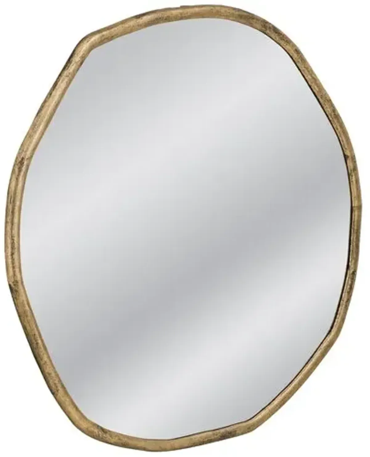 Edison Large Round Wall Mirror - Brass