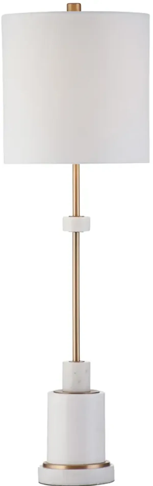 Auburn Marble Table Lamp - White/Gold