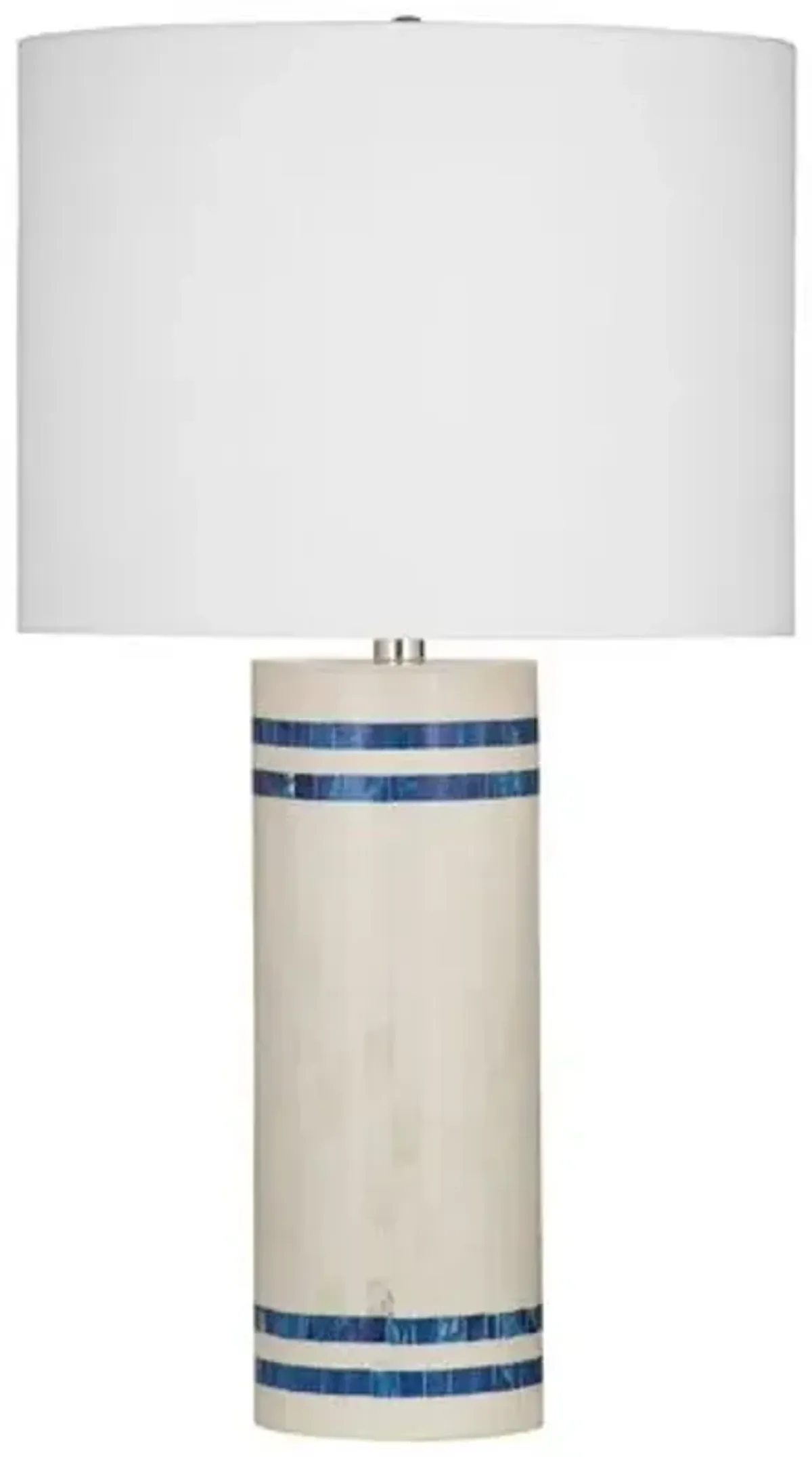 Benton Bone Inlay Table Lamp - Blue/White