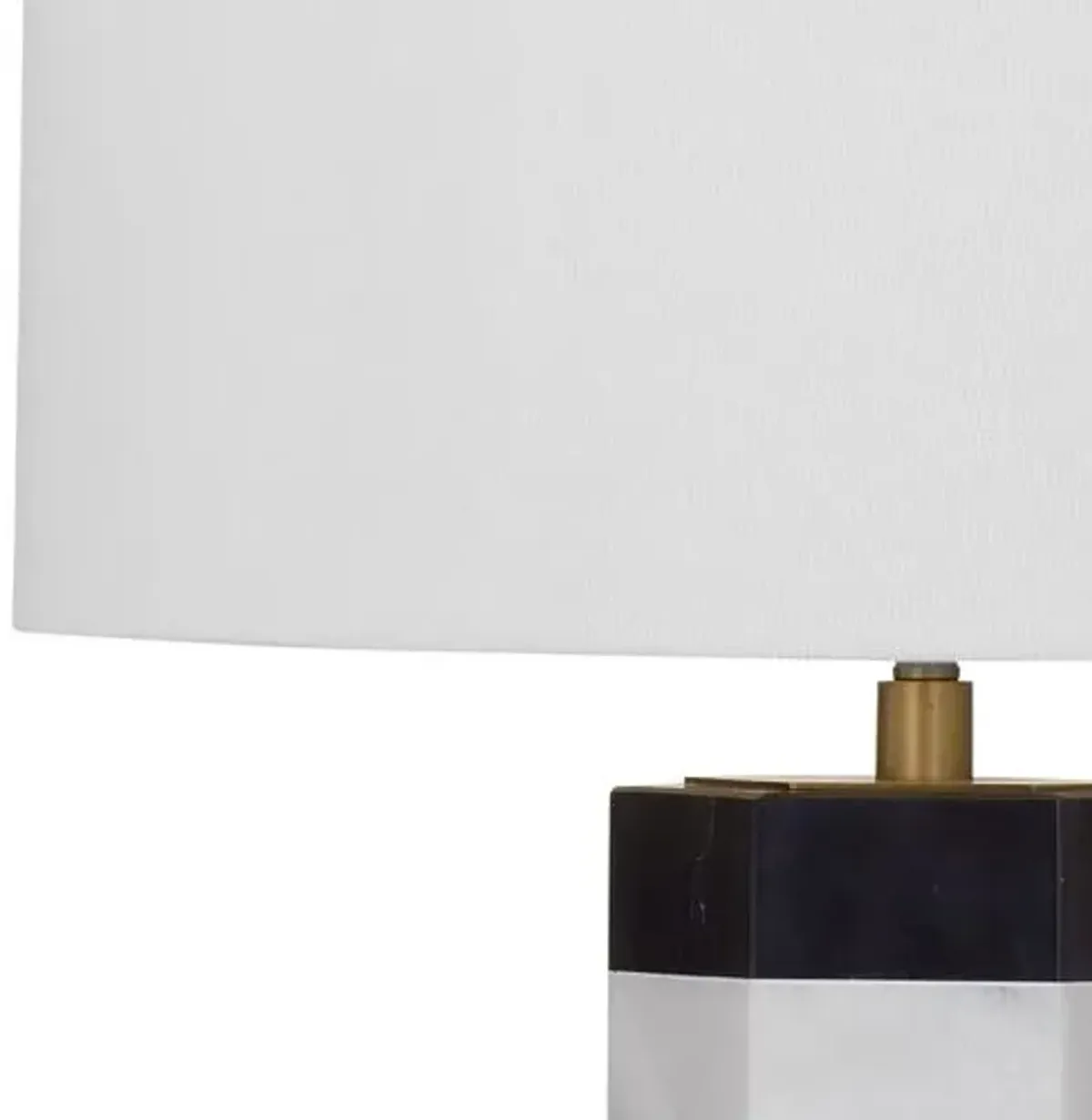 Duncan Marble Table Lamp - Black/White