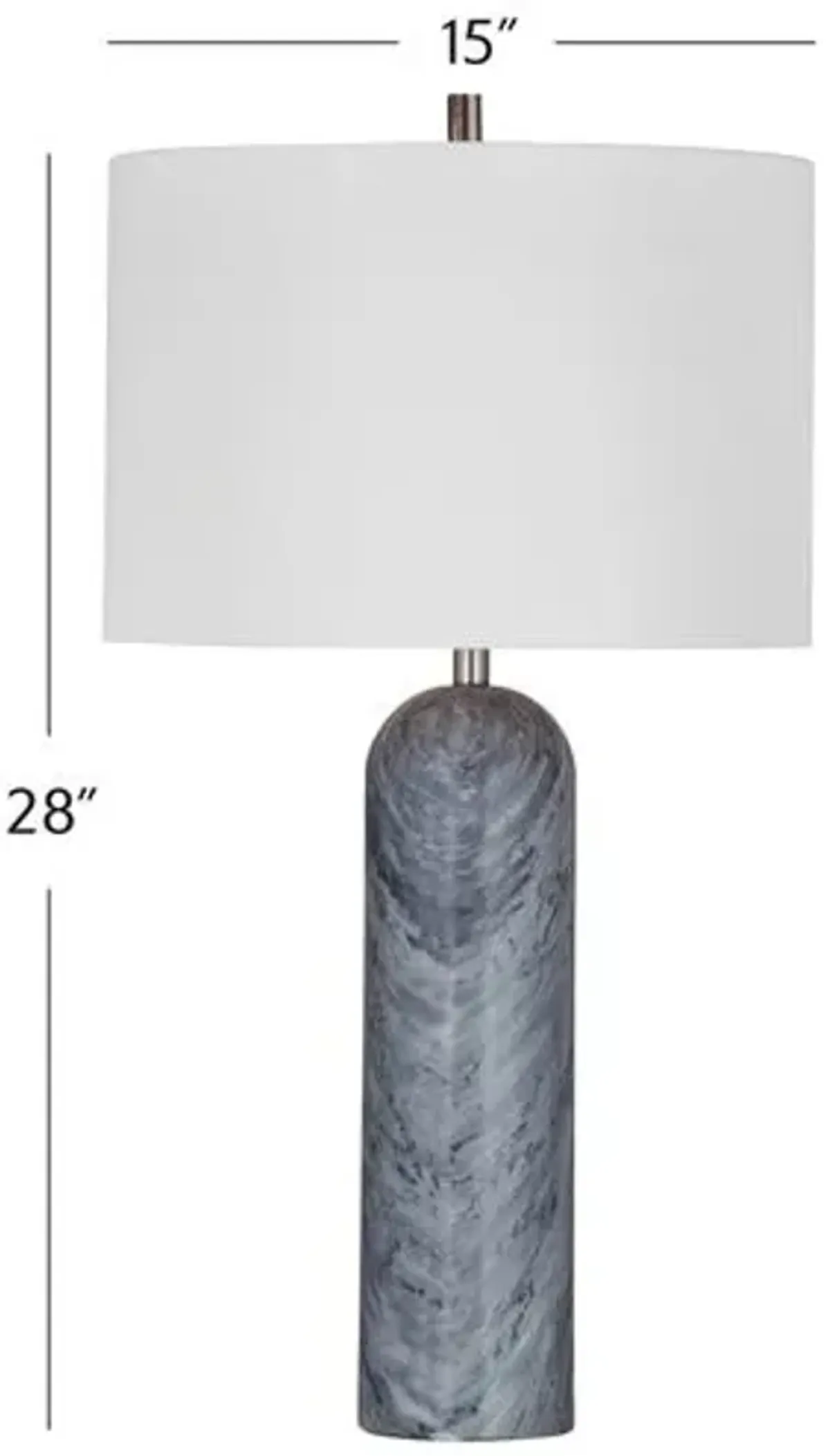 Tiverton Marble Table Lamp - Gray