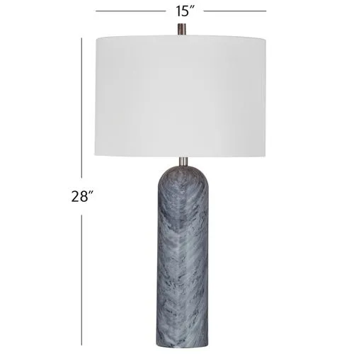 Tiverton Marble Table Lamp - Gray