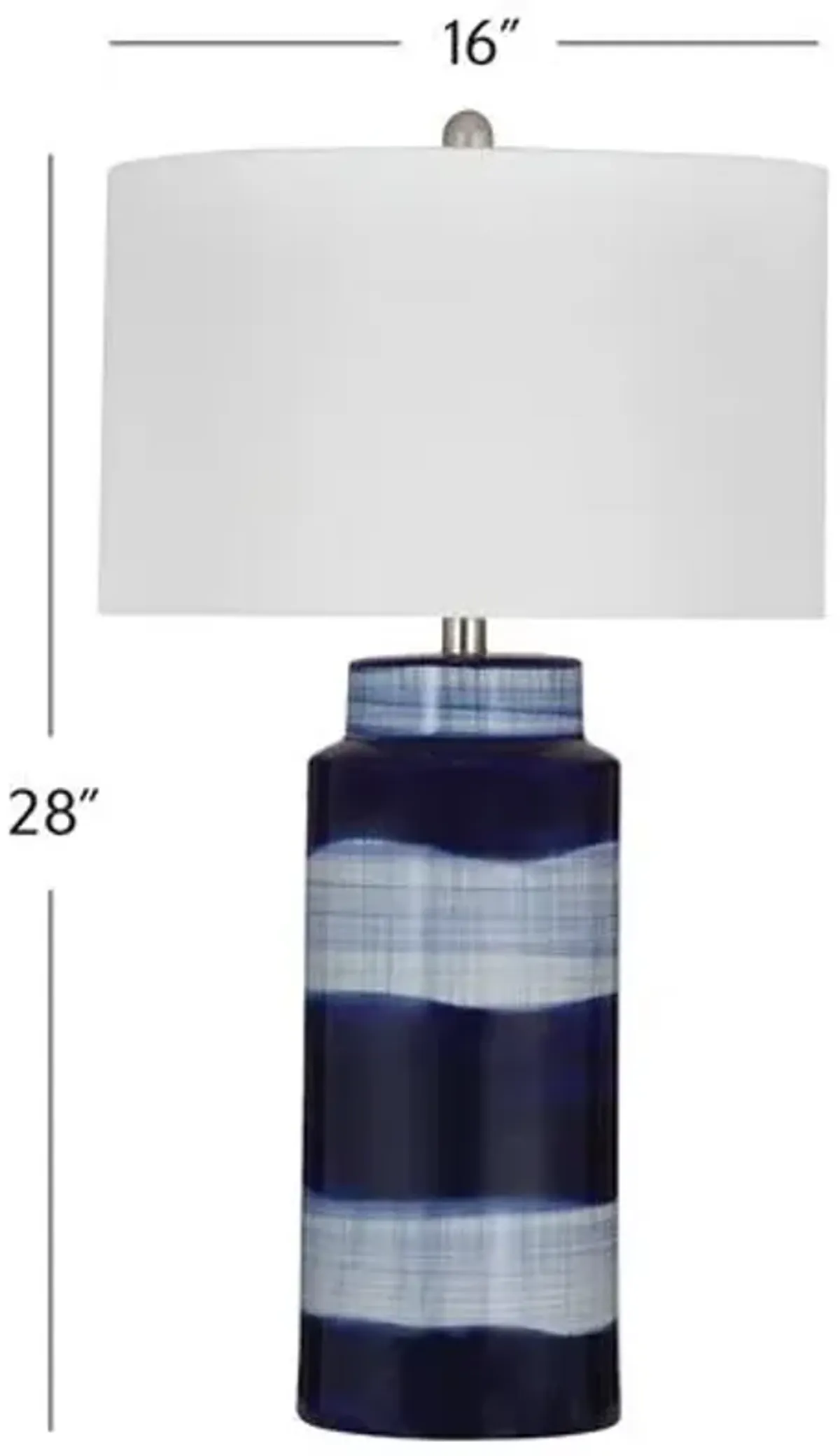 Waverly Table Lamp - Light Blue/Navy