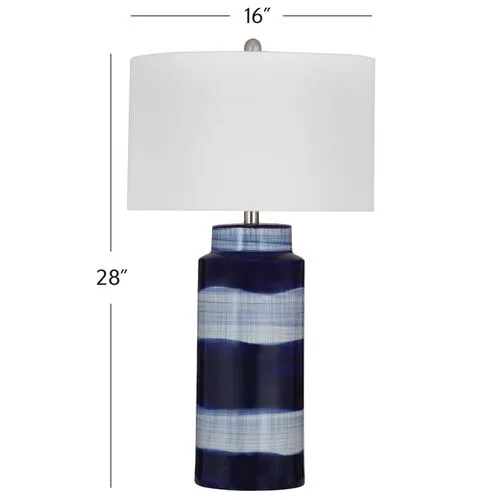 Waverly Table Lamp - Light Blue/Navy
