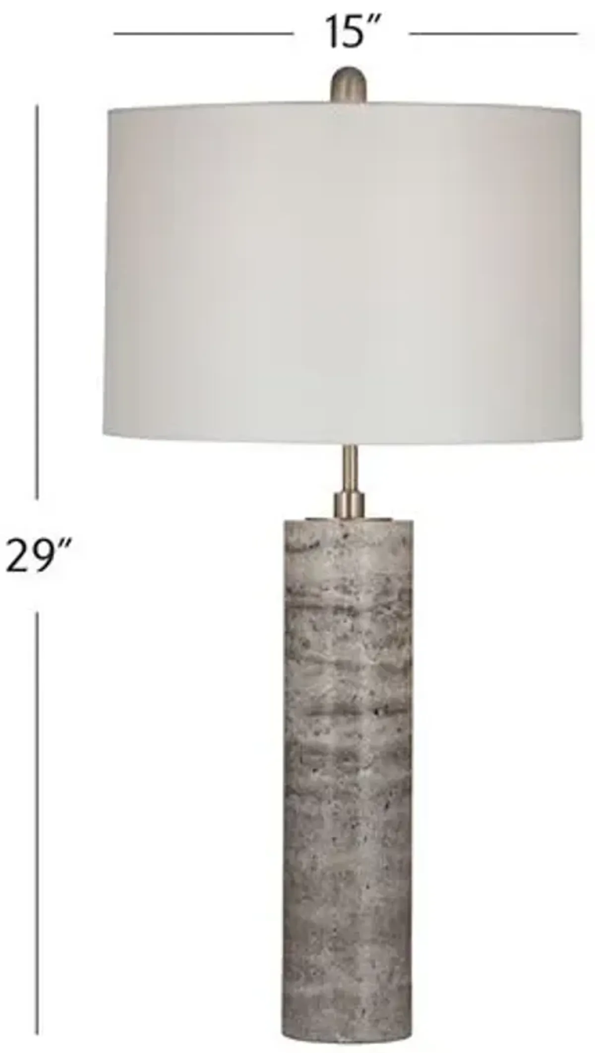 Carmel Marble Table Lamp - Brown/Grey