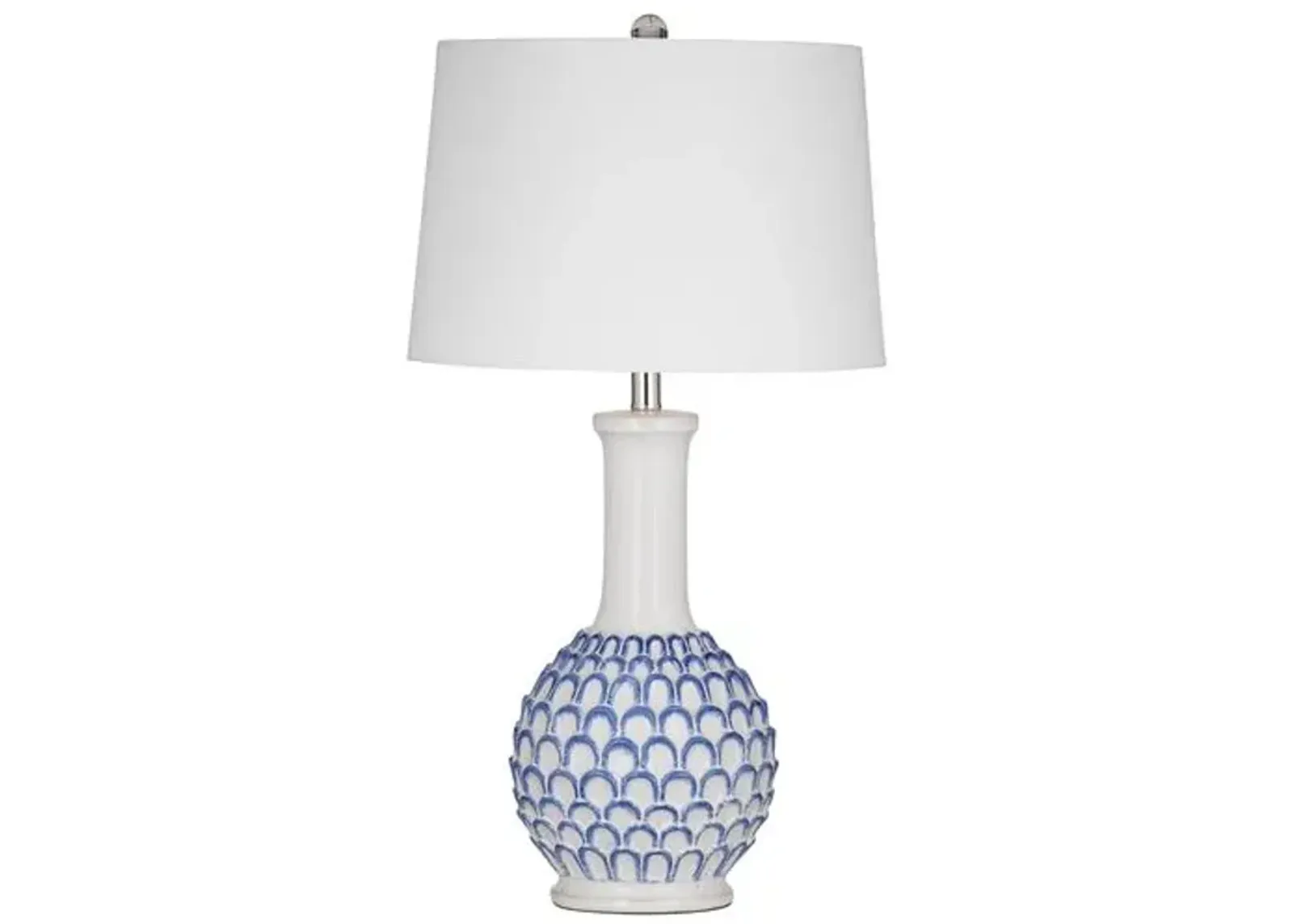 Milford Table Lamp - Blue/White