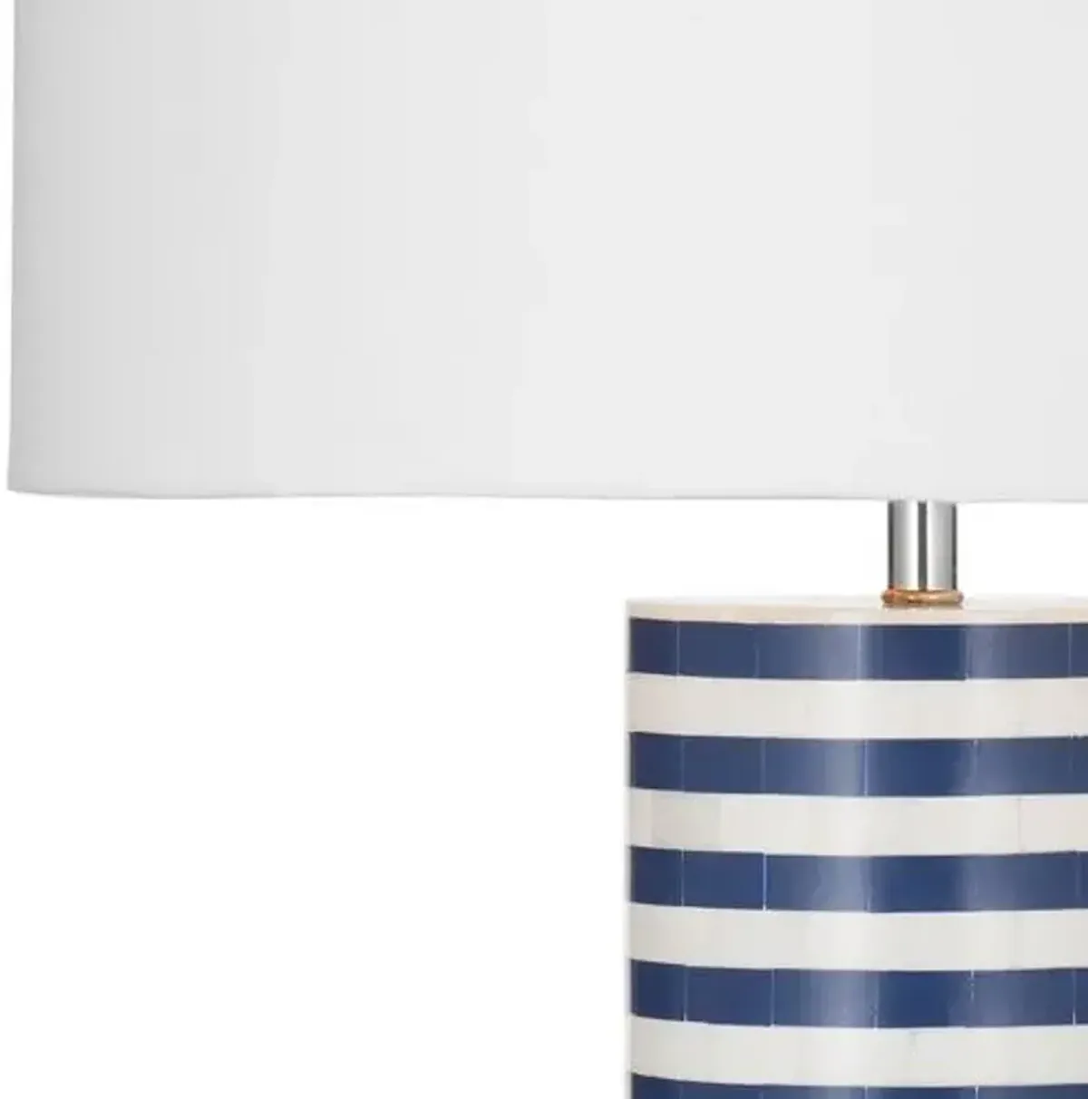 Kingston Table Lamp - Blue/White Bone - Black