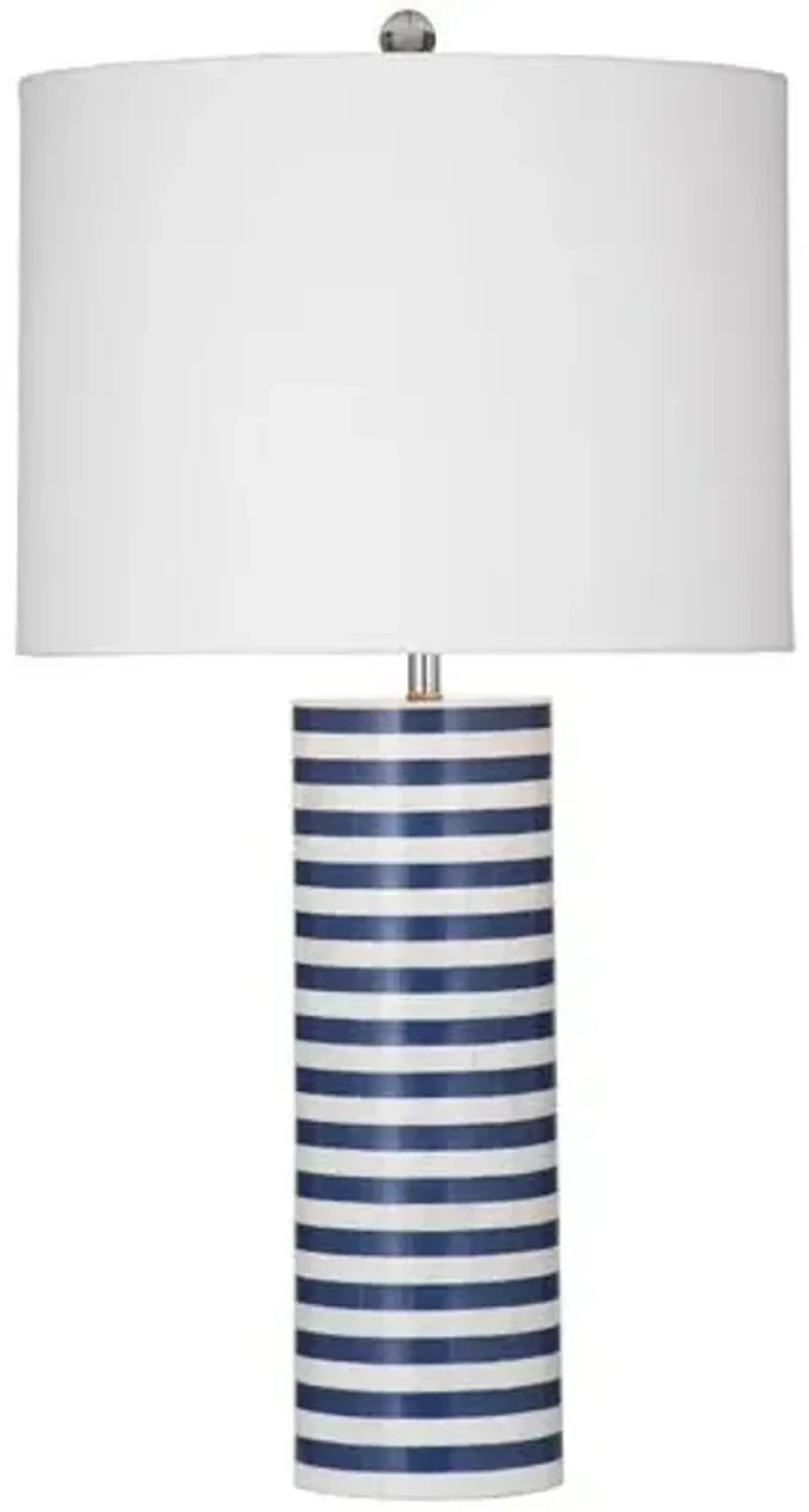 Kingston Table Lamp - Blue/White Bone - Black