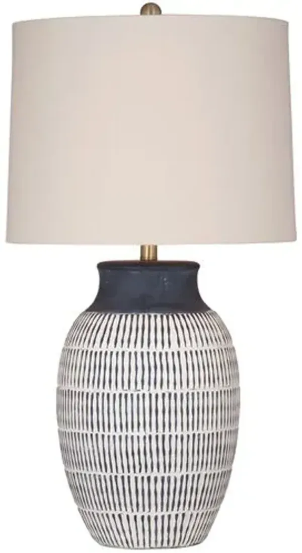 Belford Table Lamp - Blue/White