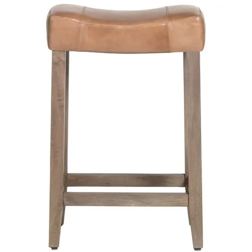 Jasper Bar Stool - Refined Tobacco Leather - Brown