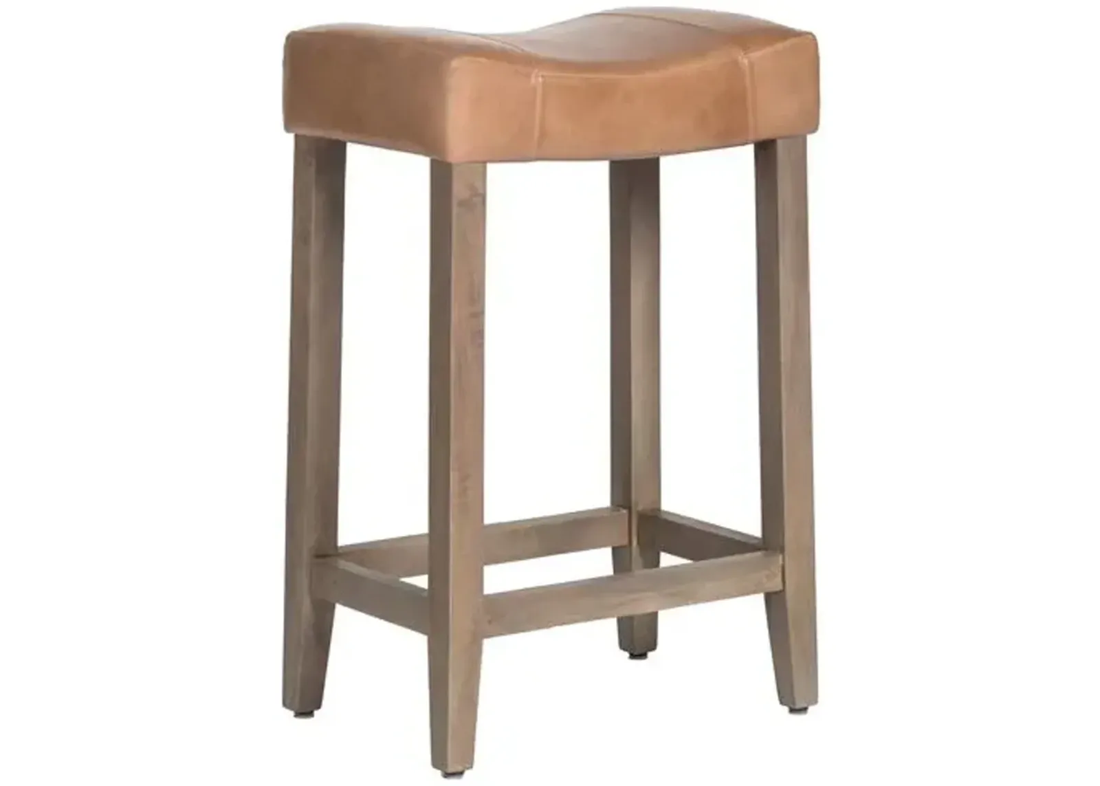 Jasper Bar Stool - Refined Tobacco Leather - Brown