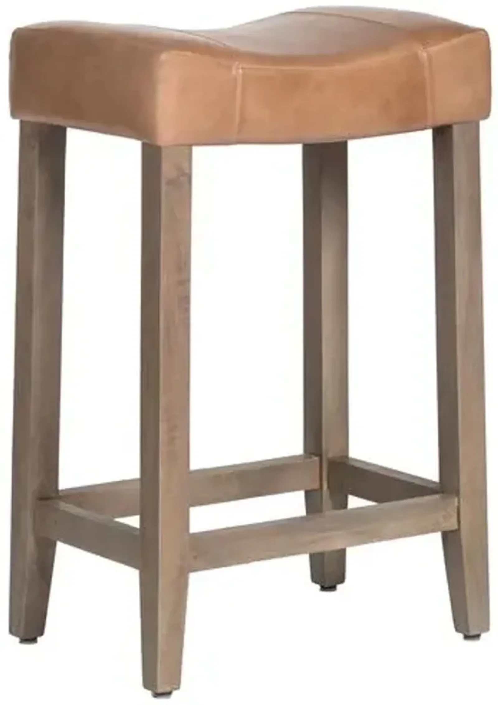 Jasper Bar Stool - Refined Tobacco Leather - Brown