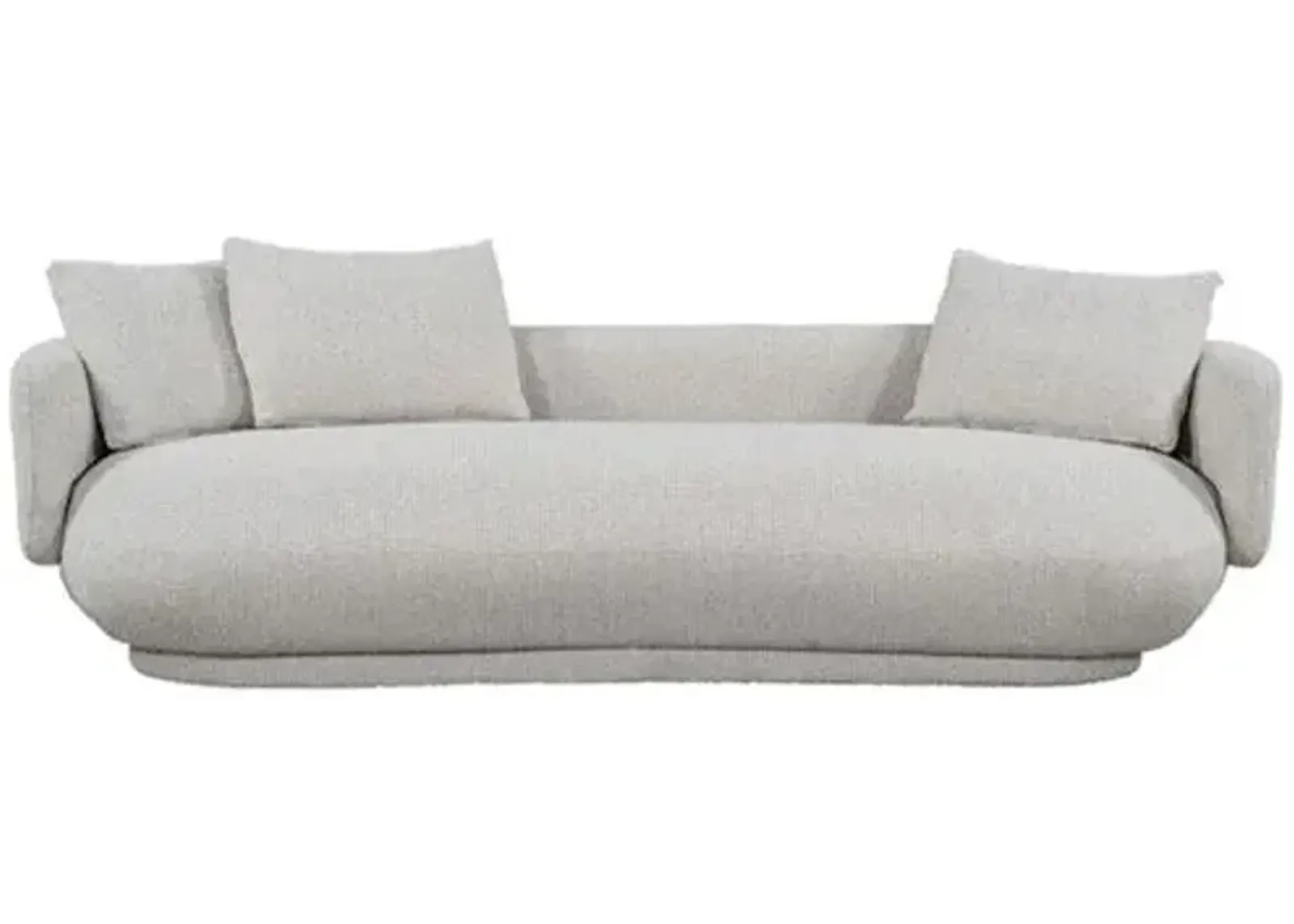 Ava Curved Sofa - Oyster Beige