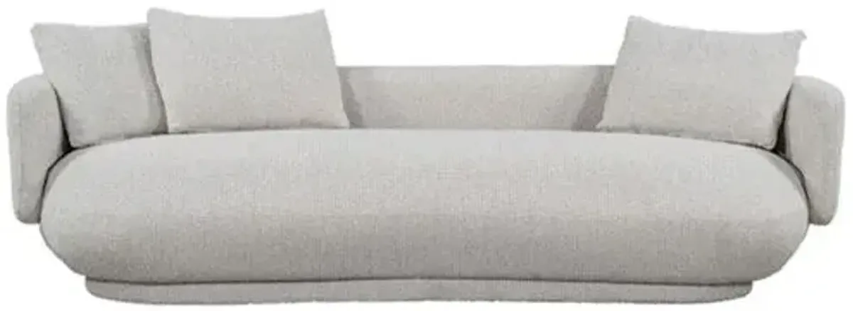 Ava Curved Sofa - Oyster Beige Performance