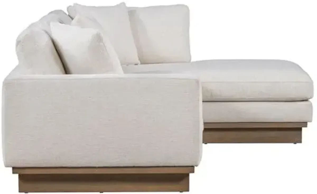 Mia Sectional Chaise - Ivory - Comfortable, Sturdy, Stylish