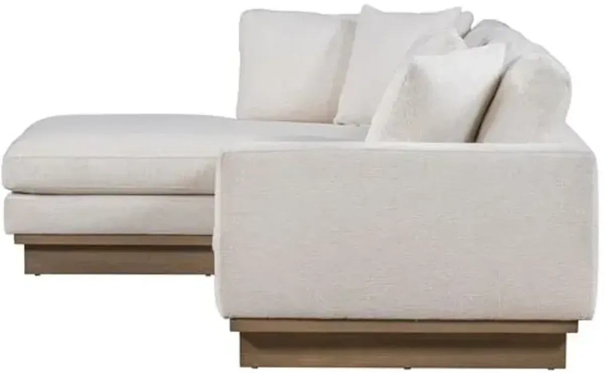 Mia Sectional Chaise - Ivory - Comfortable, Sturdy, Stylish