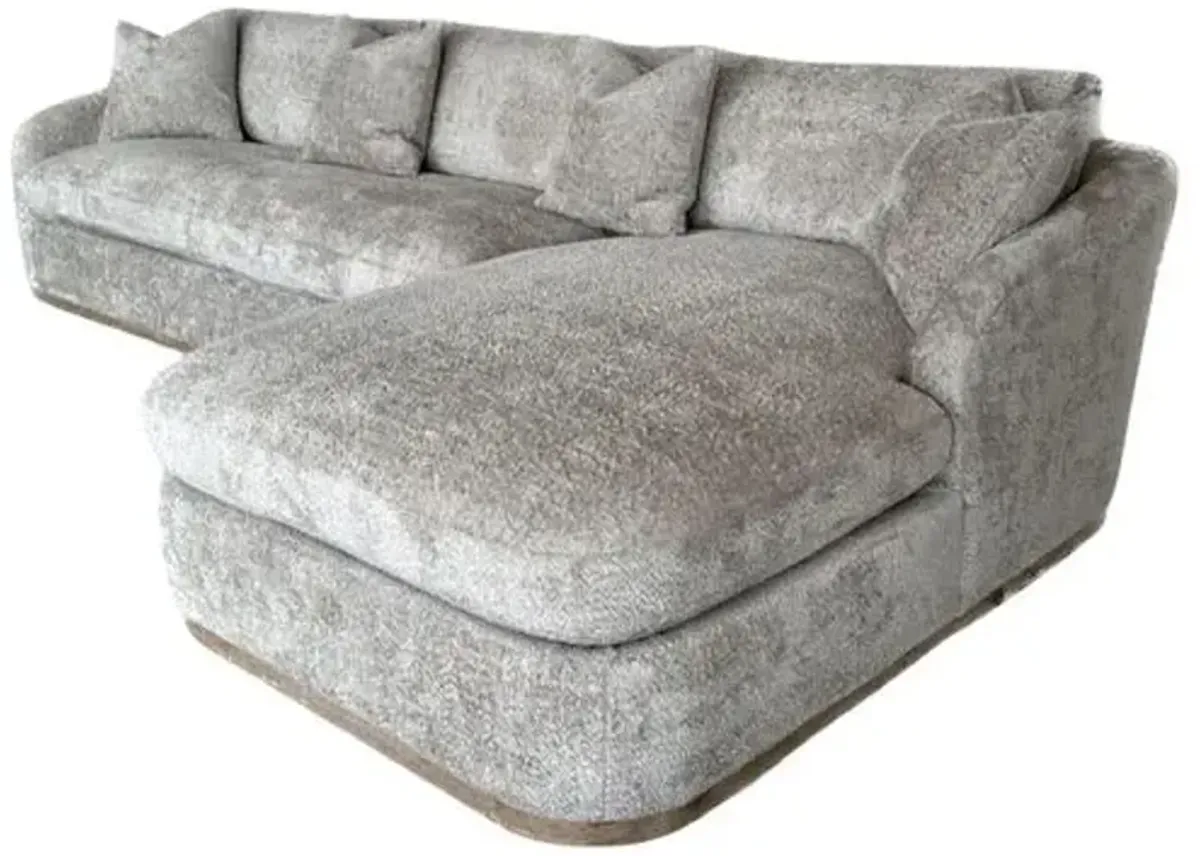 Amelia Sectional Chaise - Feathered Steel Performance - Gray - Comfortable, Sturdy, Stylish