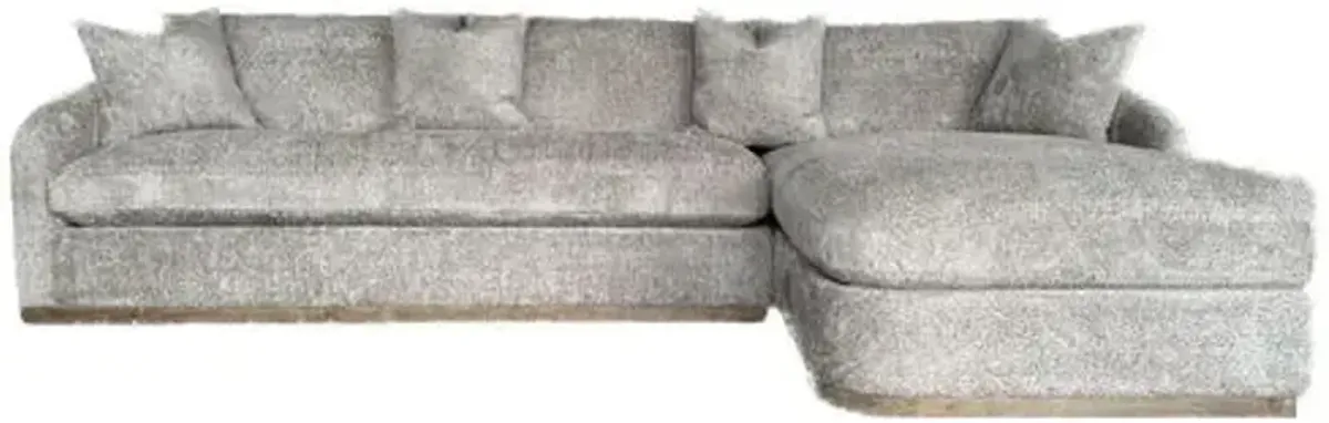 Amelia Sectional Chaise - Feathered Steel Performance - Gray - Comfortable, Sturdy, Stylish