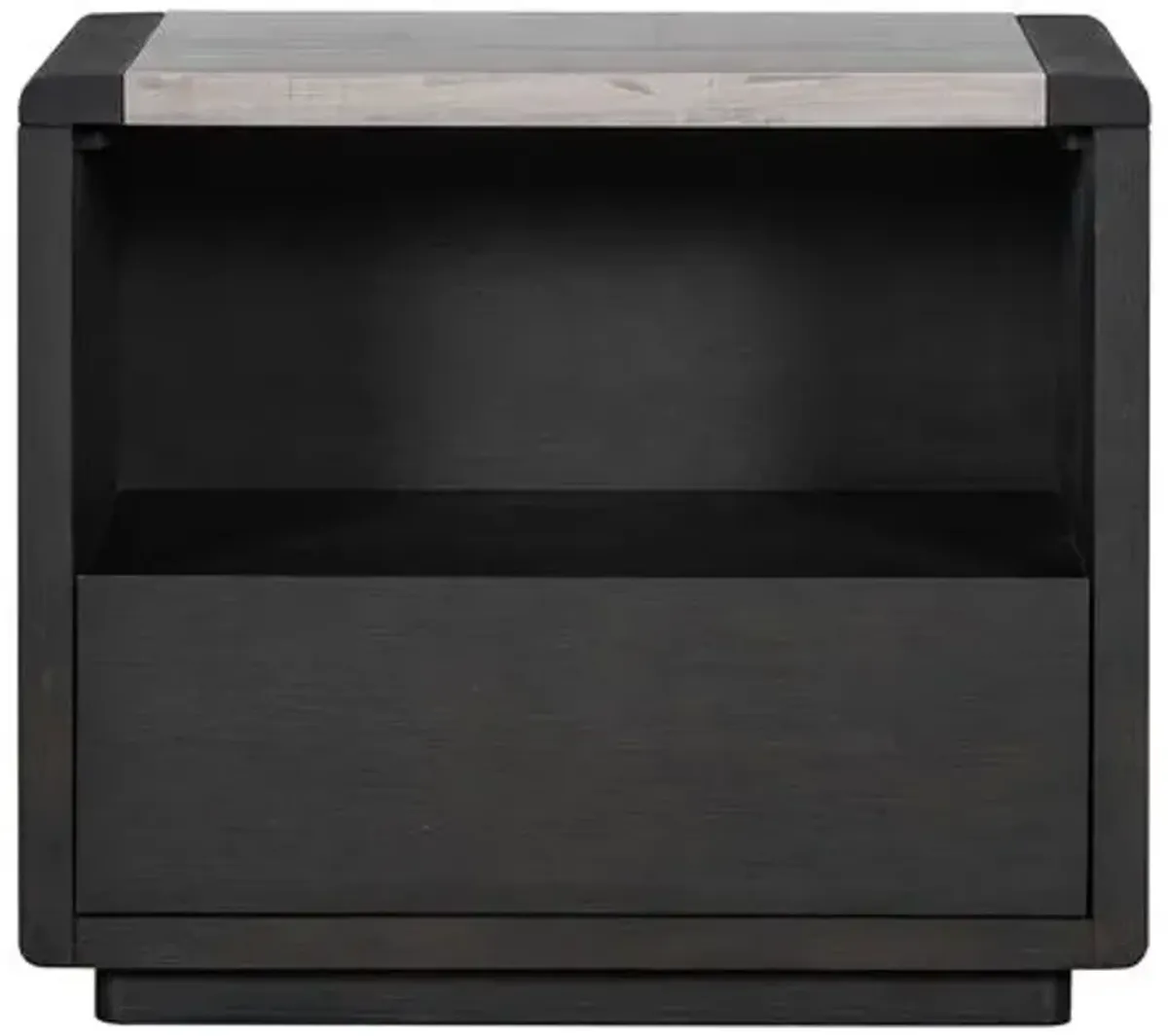 Aiden One Drawer Nightstand - Dark Cinder