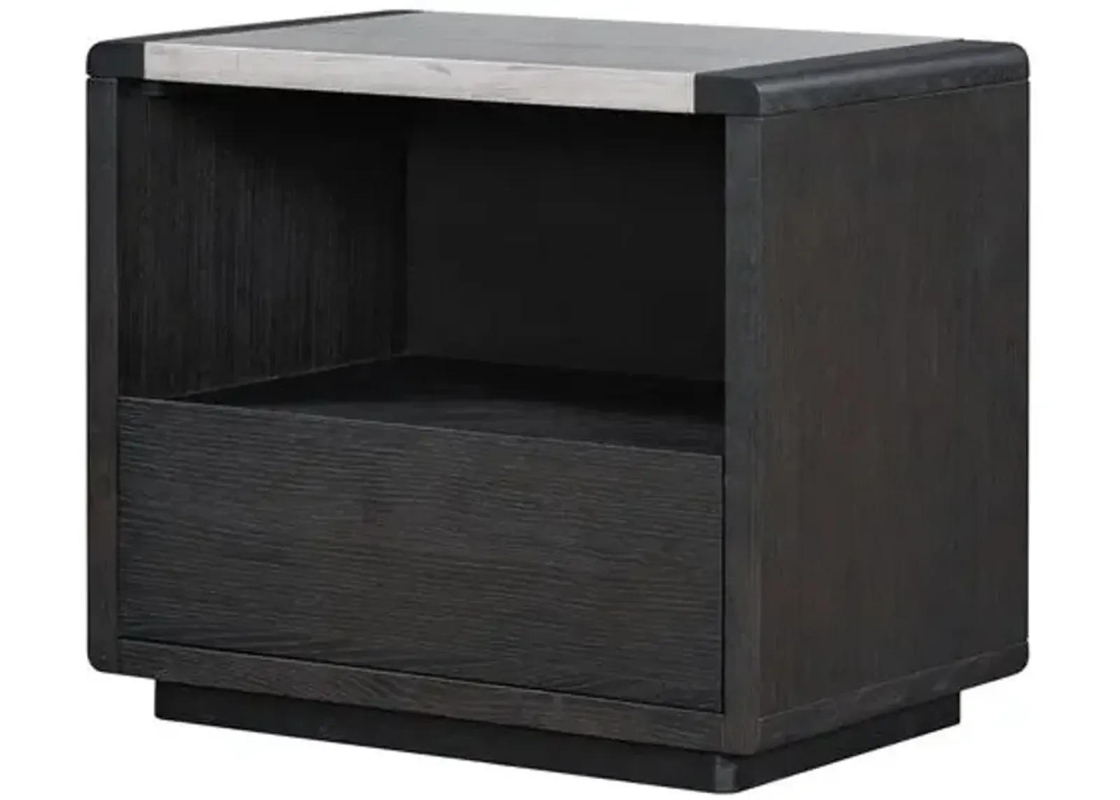 Aiden One Drawer Nightstand - Dark Cinder