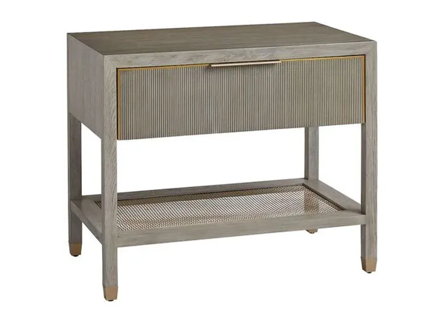 Ella One Drawer Nightstand - Brushed Smoke