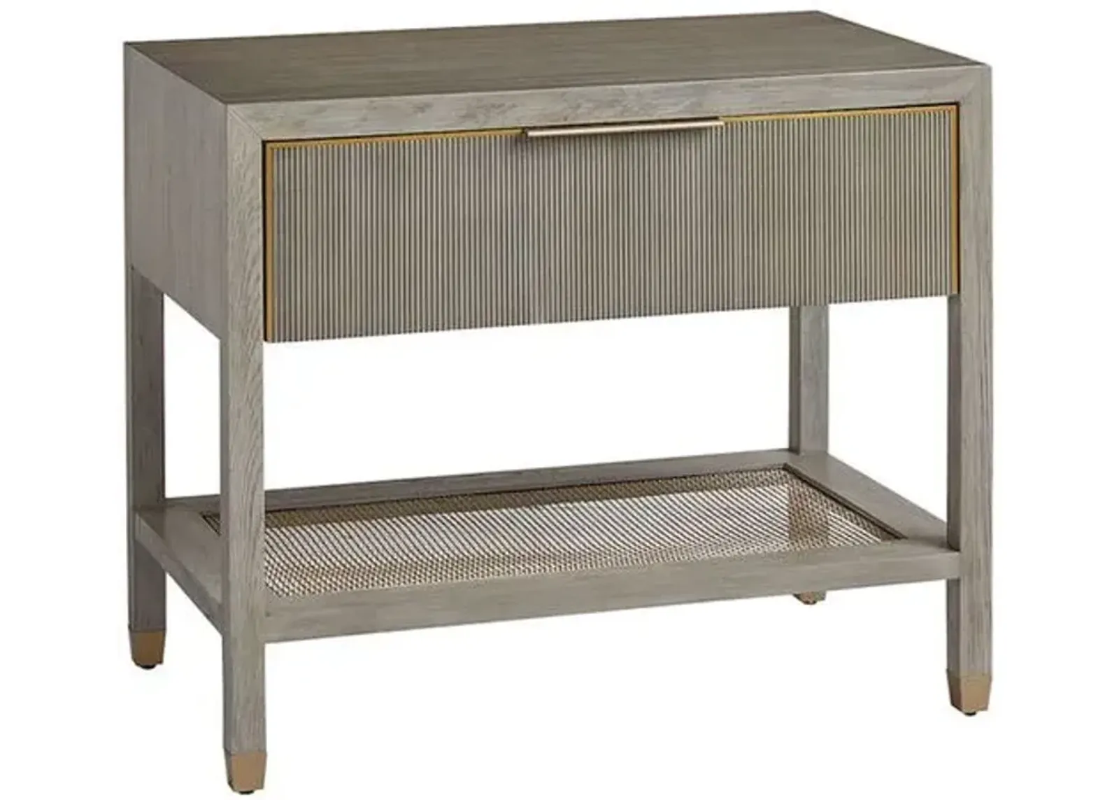 Ella One Drawer Nightstand - Brushed Smoke