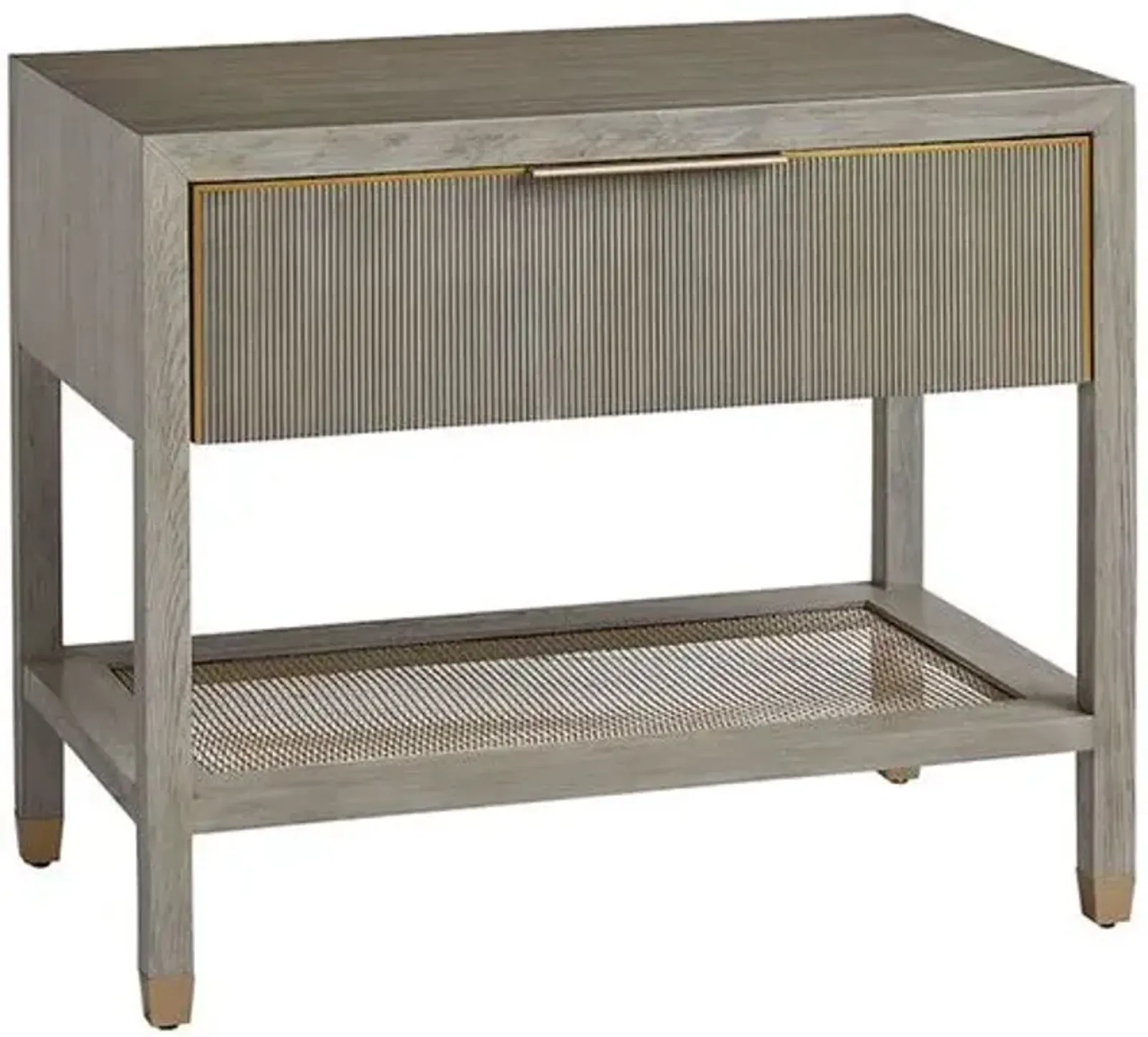 Ella One Drawer Nightstand - Brushed Smoke