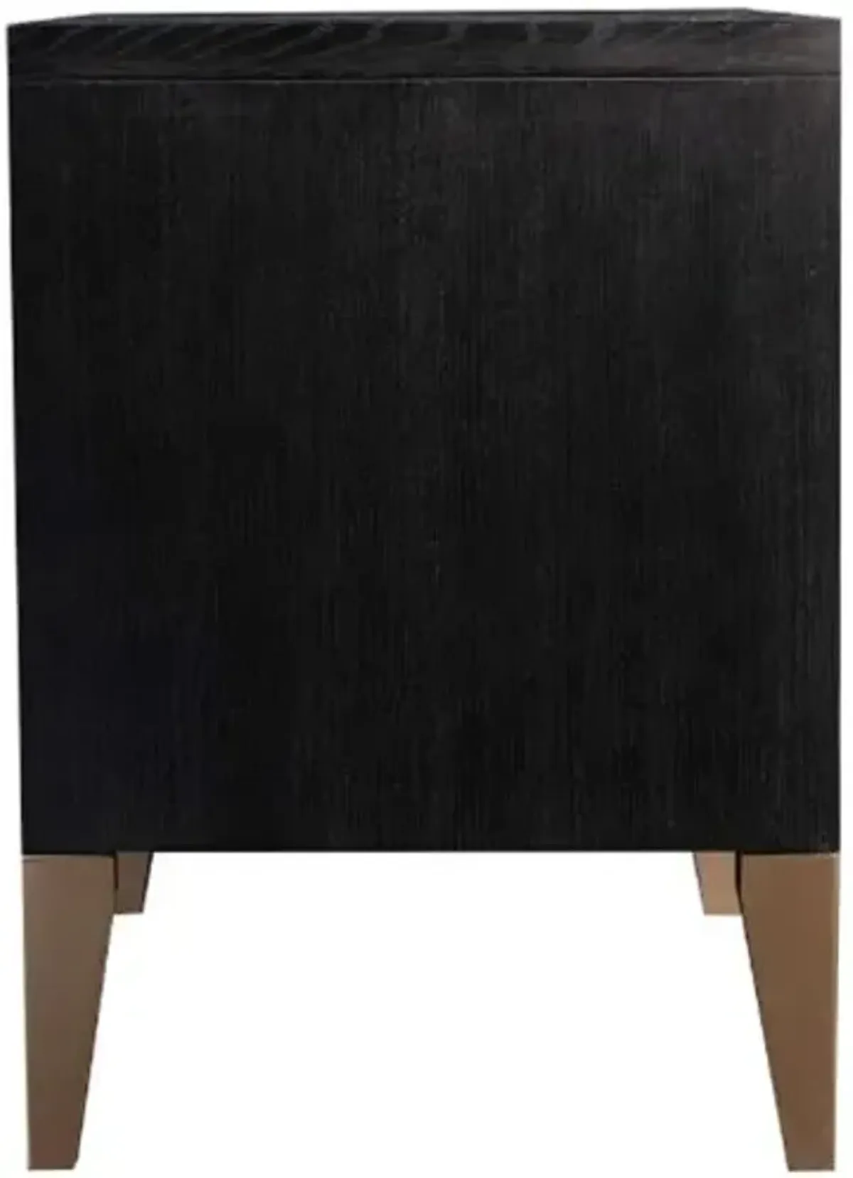 Ella Three Drawer Nightstand - Onyx Oak